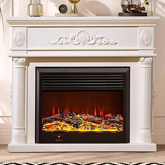 Aihm-Lon Simple Electric Fireplace with Oval Flower Line Style 47”