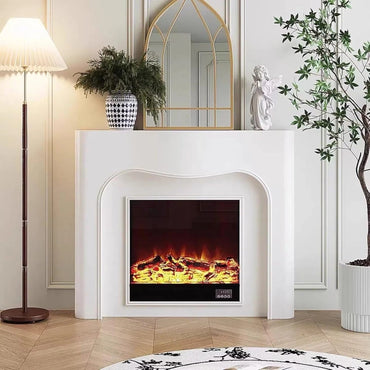 Aihm-Lon Elegant Electric Fireplace Includes Black Modern Wavy Design 42”