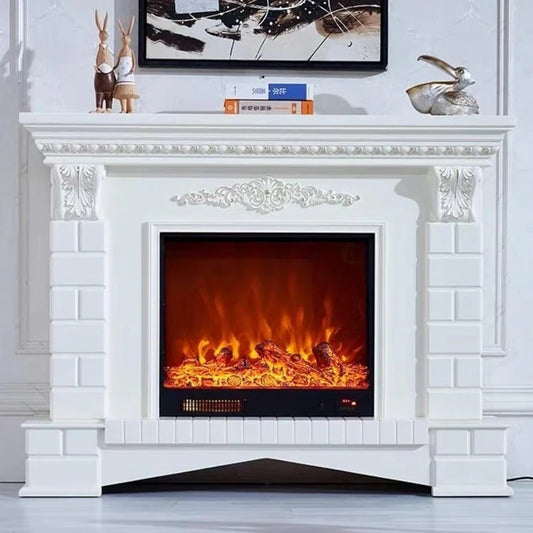 Aihm-Lon Tall Electric Fireplace Includes Openwork Base and Faux Bricks 59”