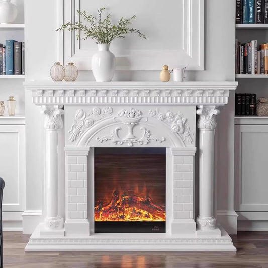 Aihm-Lon Electric Fireplace Heater with Unique Roman Column Design