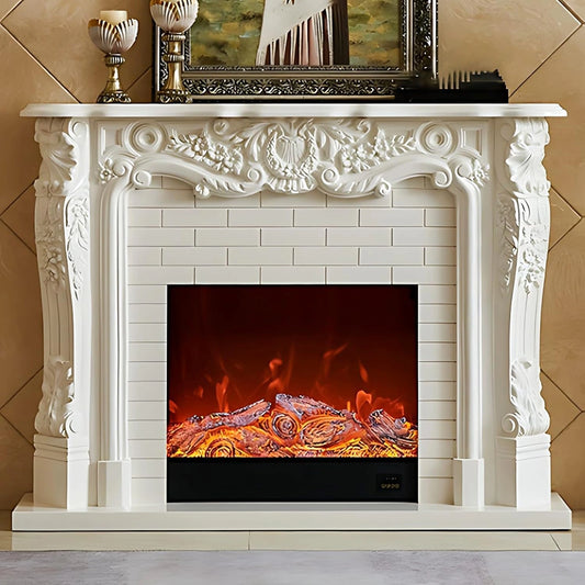 Aihm-Lon Modern Electric Fireplace Includes Retro Brick and Side Carving Design 59”