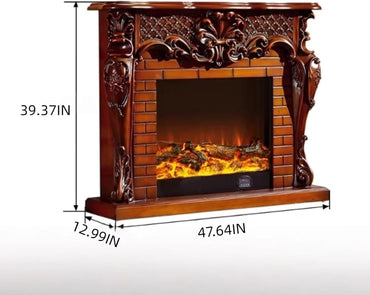 Aihm-Lon Modern Electric Fireplace 3D Plaid Carving 48”