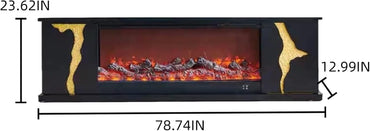 Aihm-Lon Freestanding Electric Fireplace Artistic Crack Design 79”