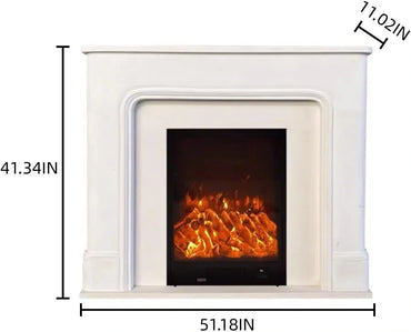 Aihm-Lon Freestanding Electric Fireplace Includes Curved French Style 47”-59”