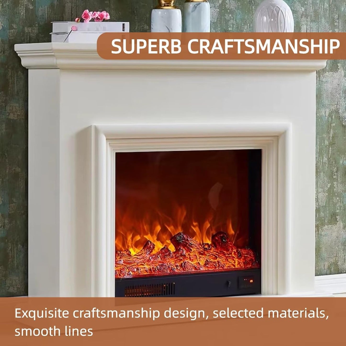 Aihm-Lon Freestanding Electric Fireplace 3D Bezel 47”-59”
