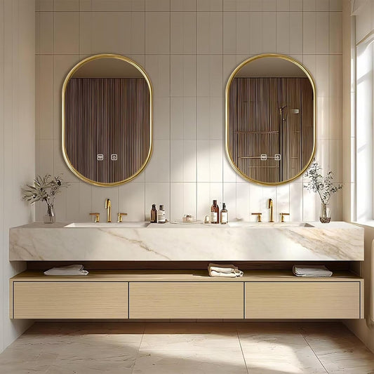 92"Floating Bathroom Vanity with Double Sinks Includes Log Style Cabinet