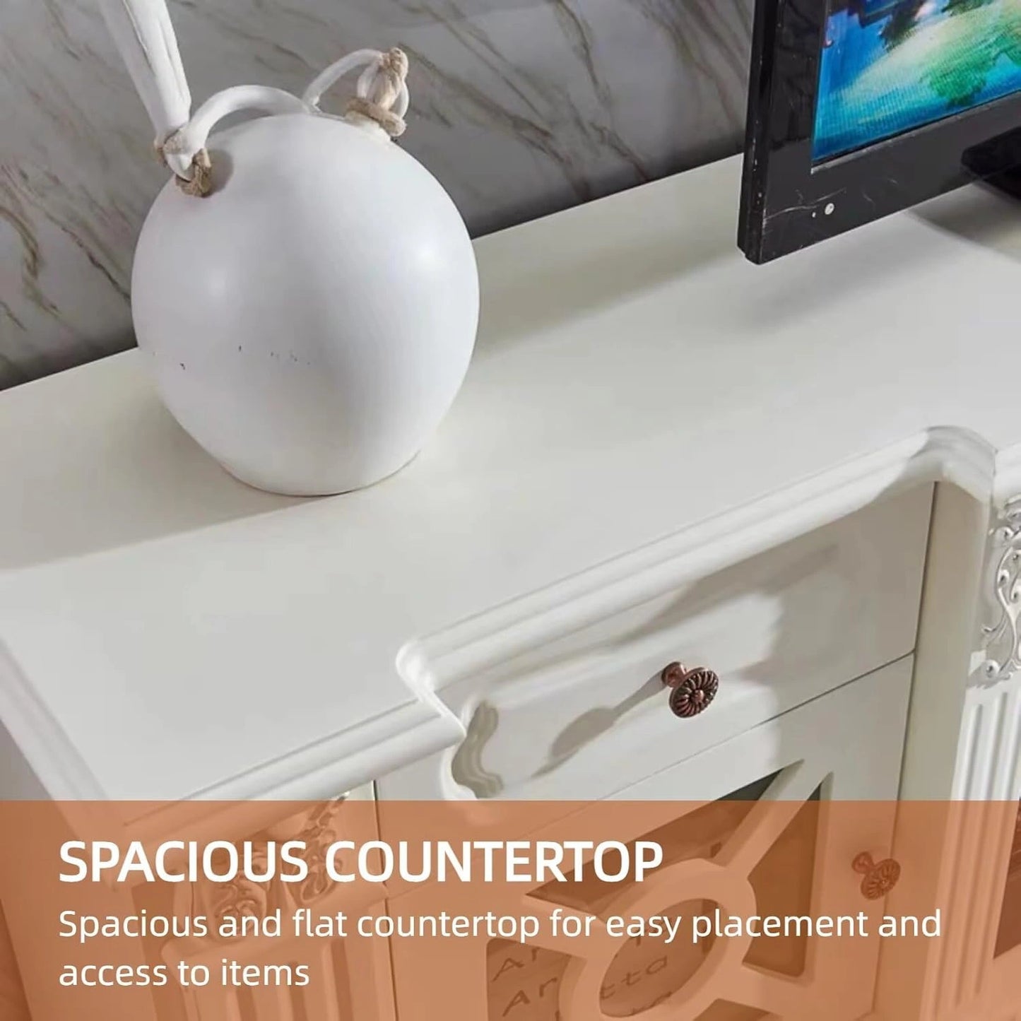 Aihm-Lon Electric Fireplace Geometric Hollowed-out Design 79”