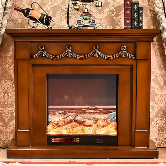 Aihm-Lon Simple Electric Fireplace Curtain Shape Line Design 47”