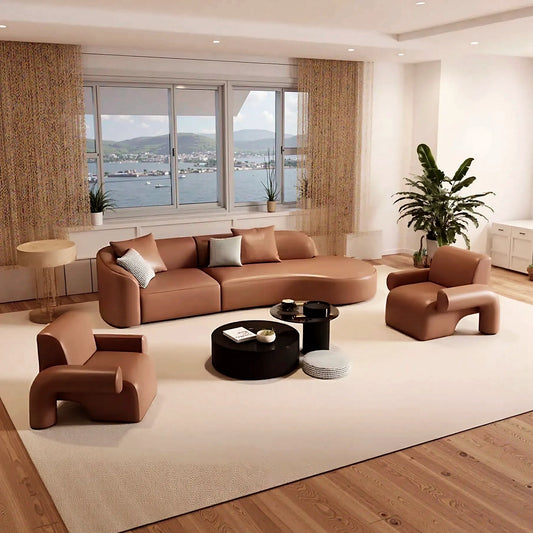 Aihm-Lon Commercial Use Sofa Set with Stool and Coffee Tables for Lounge Area 87"-126"