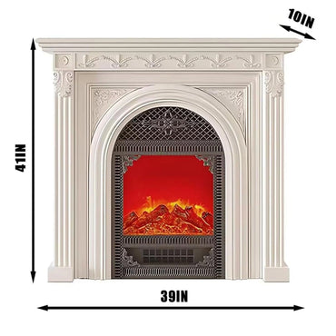 Aihm-Lon Electric Fireplace Heater with French Style Arched Design and Elegant Carved Details 39"-47"
