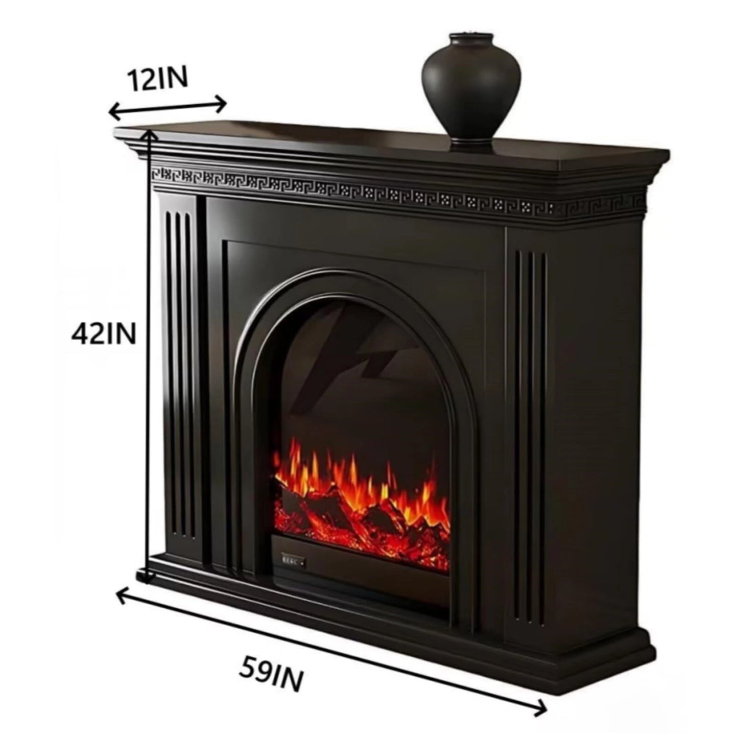 Aihm-Lon Decorative Electric Fireplace with Real Flame Effect 49"-59"