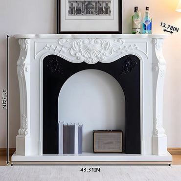 Aihm-Lon Decorative Electric Fireplace with Ample Storage Space and Black Border 43"-59"