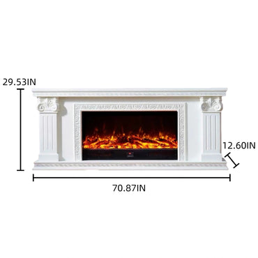 Aihm-Lon Electric Fireplace with Delicate and Complicated Pattern 71”