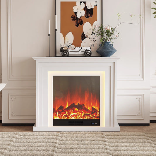 Aihm-Lon Luxury Electric Fireplace with Ambient Light 43”