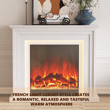 Aihm-Lon Luxury Electric Fireplace with Ambient Light 43”