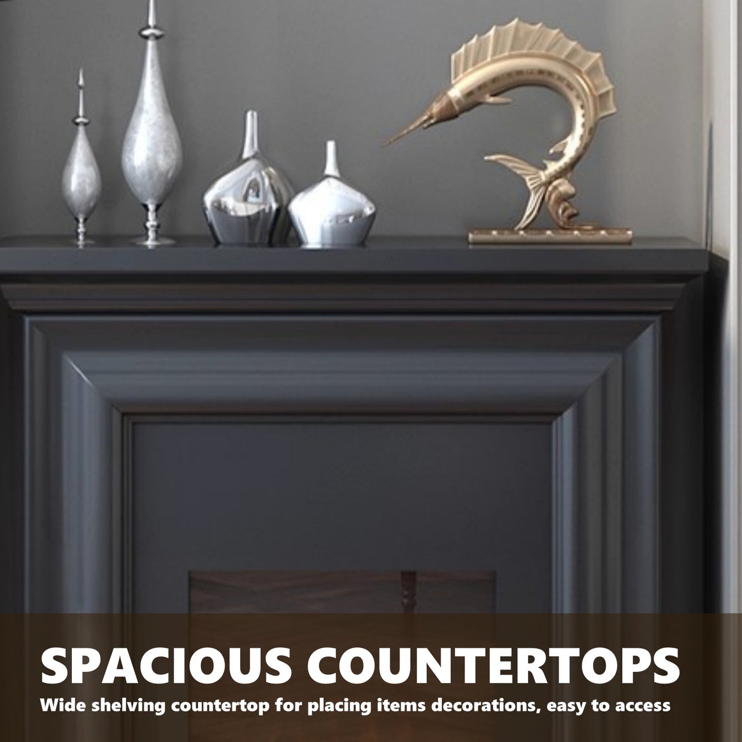 Aihm-Lon Exquisite Electric Fireplace Three-dimensional Frame Design 39”-59”