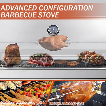 Aihm-Lon Grey Outdoor Storage Cabinets with BBQ and Slate Countertop 71''