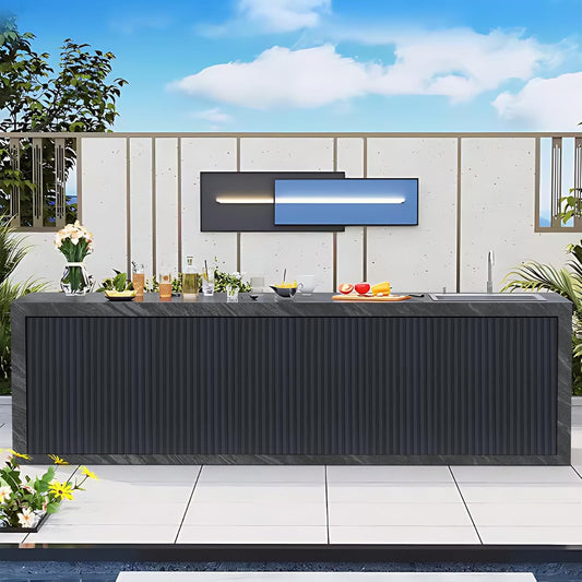 Aihm-Lon Outdoor Kitchen Cabinets with Sink 62.99"-78.74"