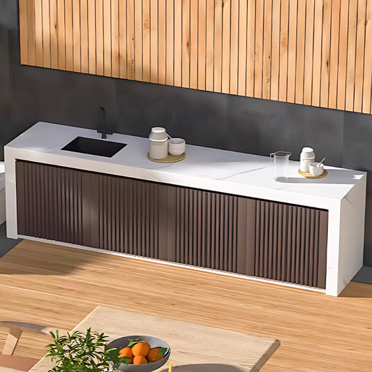 Aihm-Lon Outdoor Kitchen Cabinet with Utility Long Storage Cabinet 80"-88"