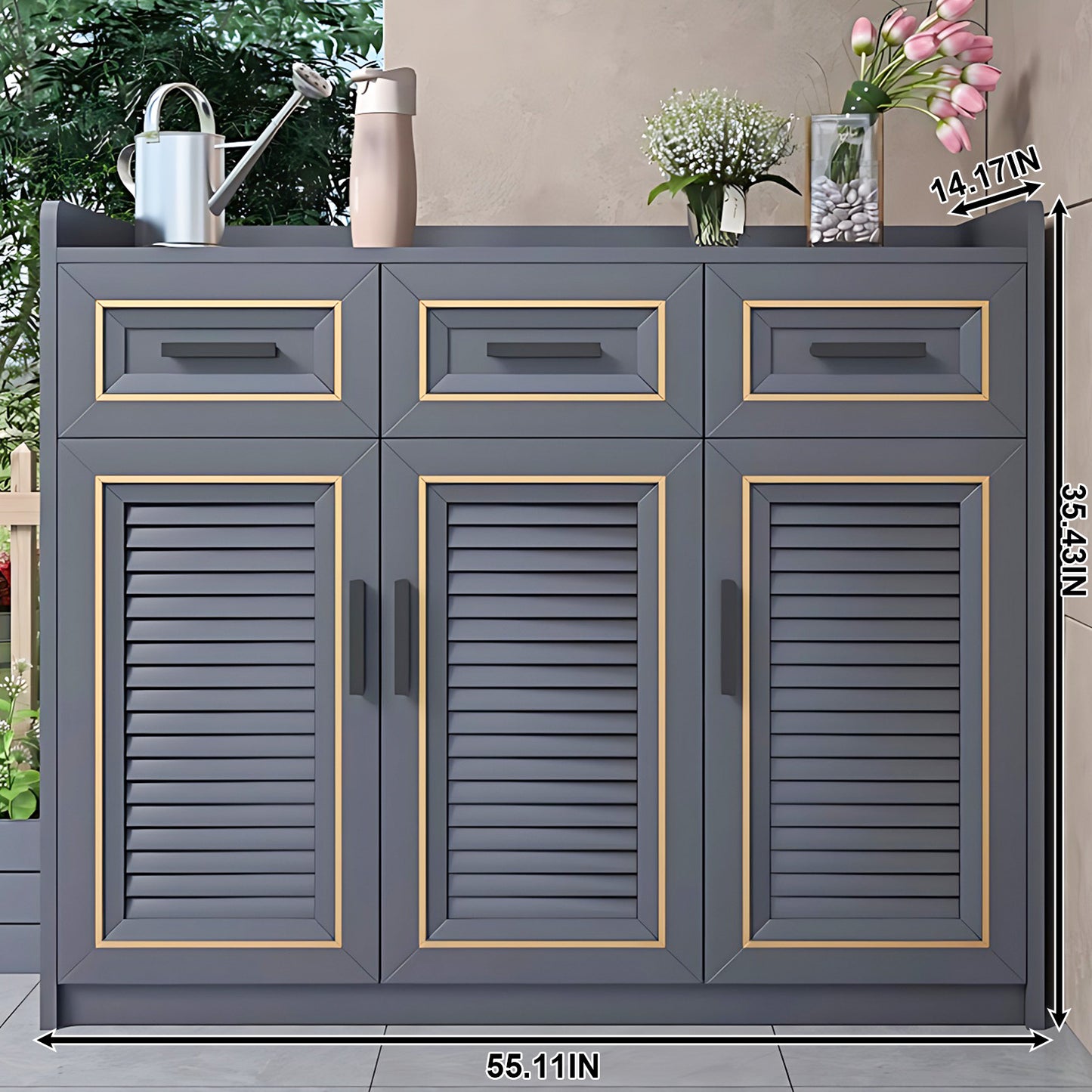 Aihm-Lon Outdoor Kitchen Cabinets with Drawers 43.3"-55.11"