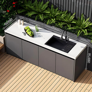 Aihm-Lon Outdoor Kitchen Storage Cabinet with Utility Cabinets 55.11"-78.74"