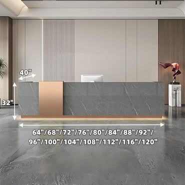 Aihm-Lon Reception Desk with Drawers for Office 64"-120"