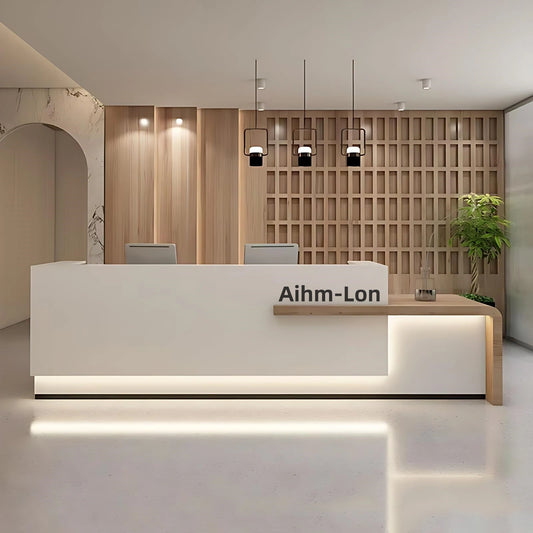 Aihm-Lon Reception Desk with Lighting for Office 64"-120"