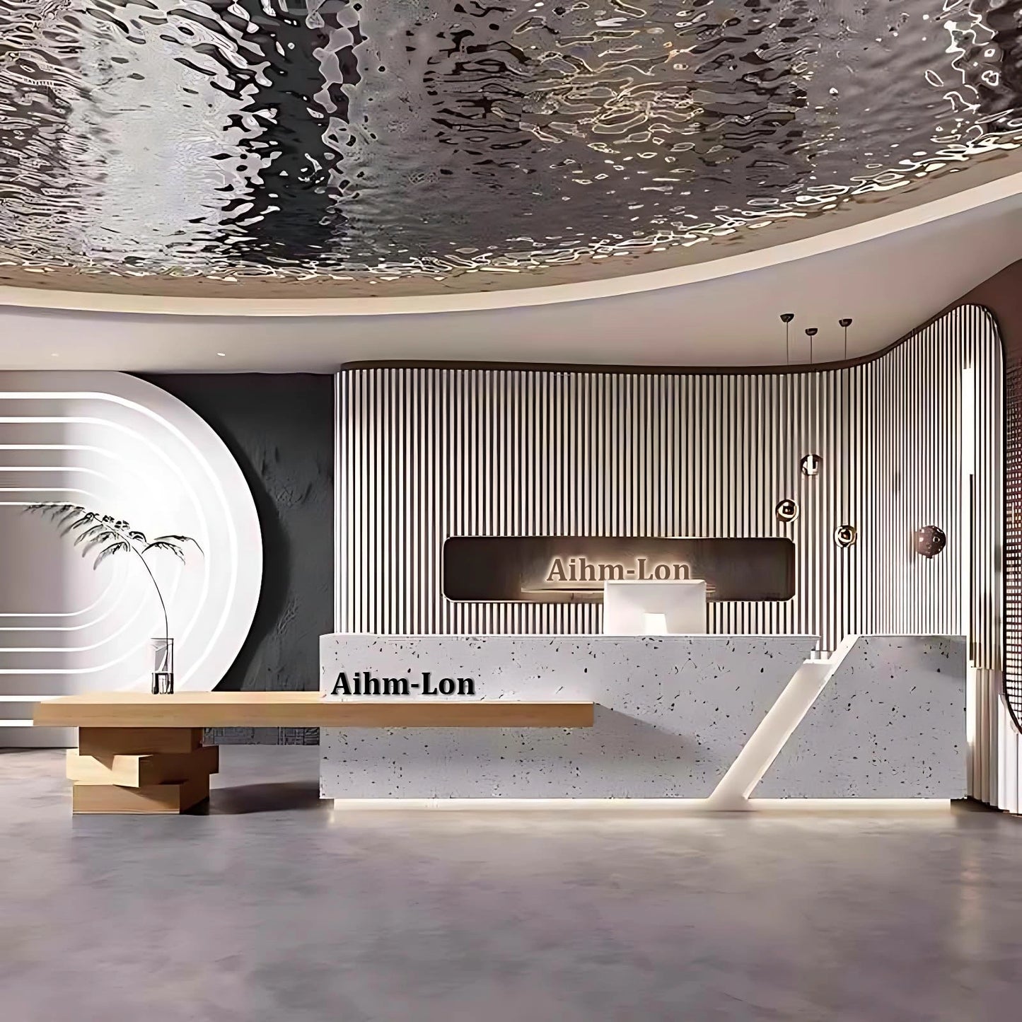 Aihm-Lon Elegant Reception Desk for Office Clothing Store 64"-120"