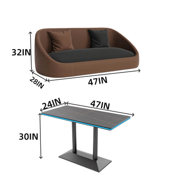Aihm-Lon Commercial Use Sofa Set with Table for Restaurant Bar 47"