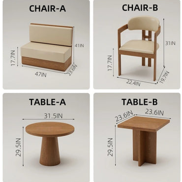 Aihm-Lon Semi-circular Booth Sofa Set Custom Size Restaurant for Commercial Use 22.4"-47"