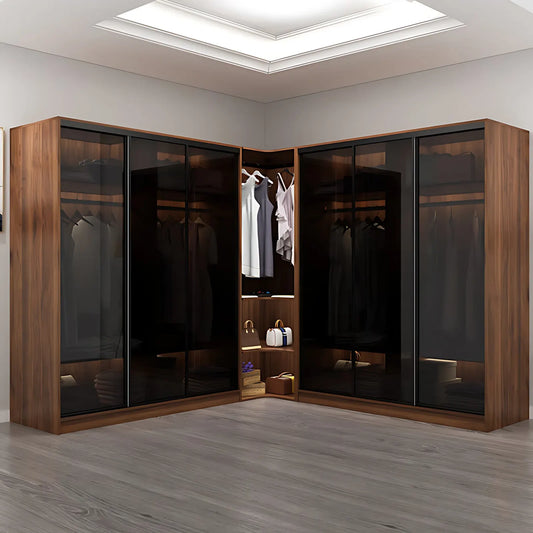 Aihm-Lon Luxury Wardrobe with Push-Pull Glass Doors 63"-102"