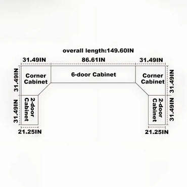 Aihm-Lon Large Wardrobe with Gold Luxury Border Design 24"-94"