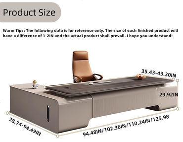 Aihm-Lon Executive Desk for Office Home 94.49"-125.98"