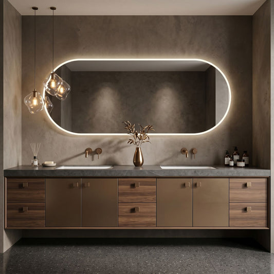 76''-96'' Modern Bathroom Vanity with Sink Marble Texture Top Storage Drawers Cabinet