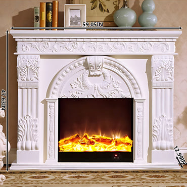 Aihm-Lon Electric Fireplace with Realistic Flame Remote Control 59.05"