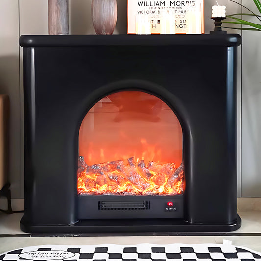 Aihm-Lon Black Electric Fireplace with Realistic Flame Modern Frame 43.30"