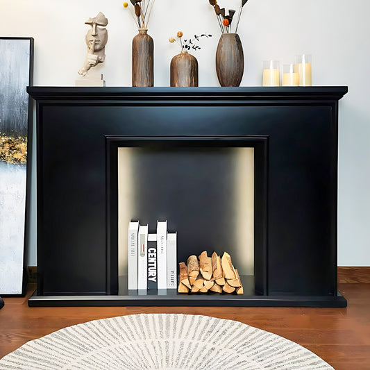 Aihm-Lon Square Electric Fireplace with Storage 43.3"-54.33"