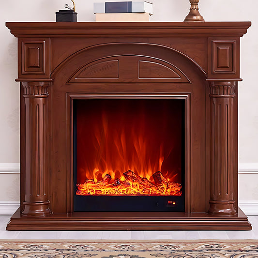 Aihm-Lon Modern Brown Electric Fireplaces with Realistic Flame 47.24"-59.05"