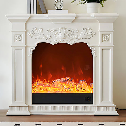 Aihm-Lon White Electric Fireplace with Decorative Flame 47.24"