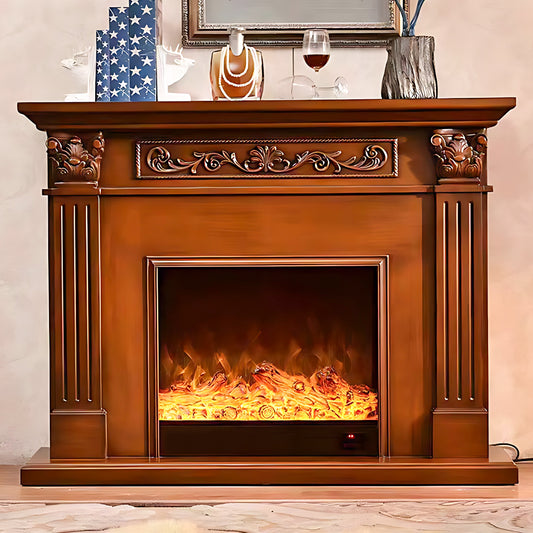 Aihm-Lon Retro Freestanding Electric Fireplaces with Realistic Flame 47.24"-59.05"