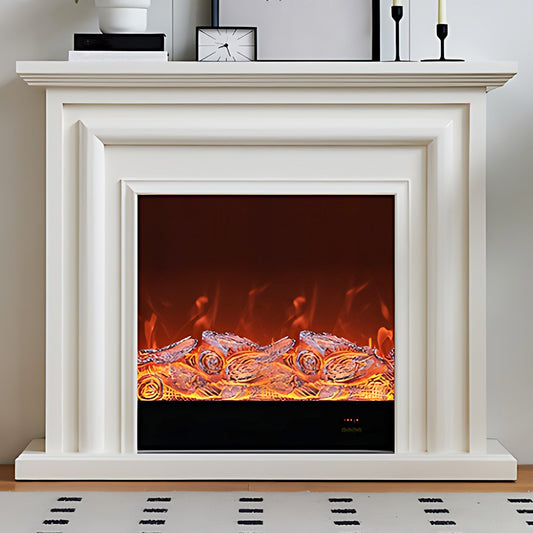 Aihm-Lon Modern White Electric Fireplace with Fake Flame 47.24"-59.05"