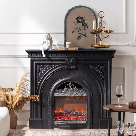 Aihm-Lon Freestanding Electric Fireplace with Metal Cover 47”