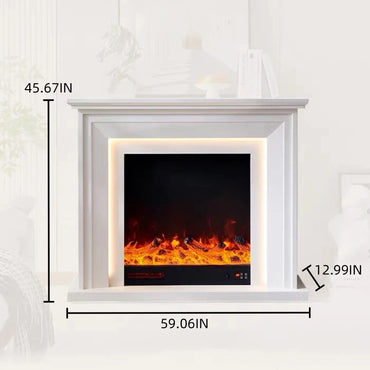 Aihm-Lon Tall Electric Fireplace with Modern Minimalist Design 47”-59”