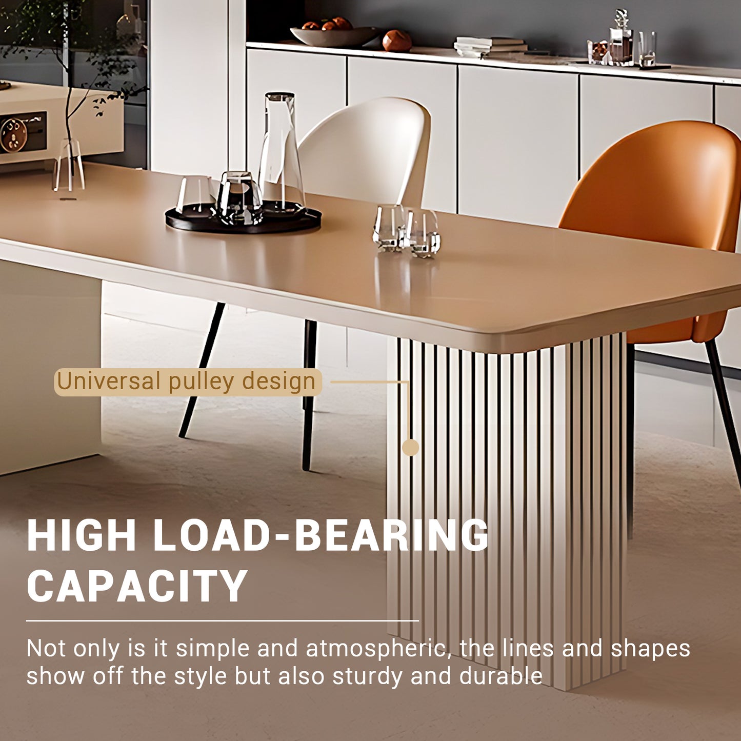 Aihm-Lon Kitchen Island with Extendable Table Pull-Out Open Storage 106.29"