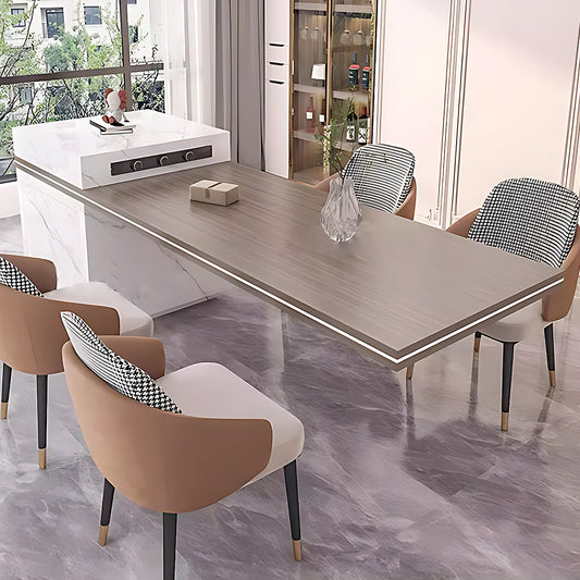 Aihm-Lon Floating Kitchen Island Table with Extendable Dining Table 93.7"-101.57"