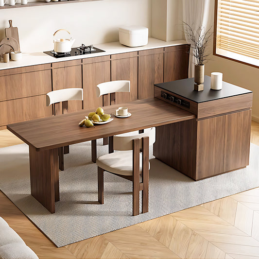 Aihm-Lon Kitchen Island with Extendable Table Drawers 64.14"-81.10"