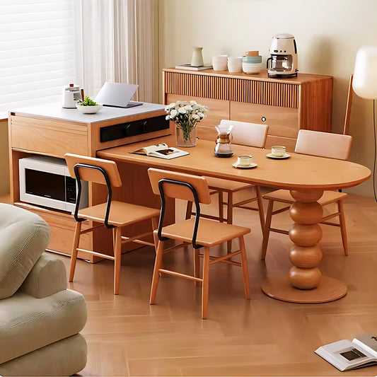 Aihm-Lon Kitchen Island with Extendable Table Appliance Storage 59.05"-81.10"