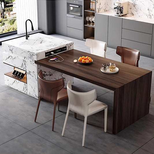 Aihm-Lon Kitchen Island with Sink Extendable Table and Drawers 85.30"-100.78"