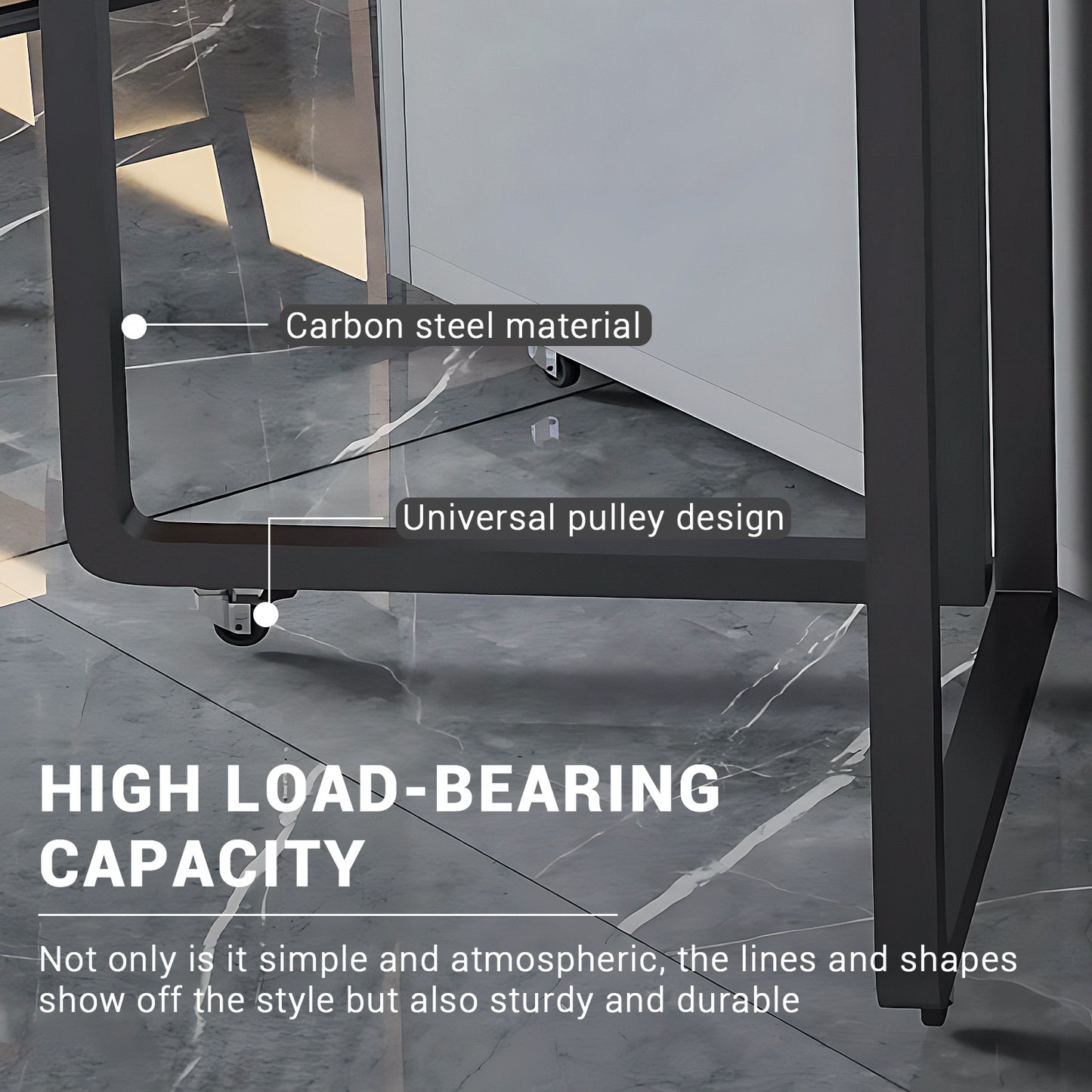 Aihm-Lon Kitchen Island with Extendable Table and 6 Chairs 47.24"