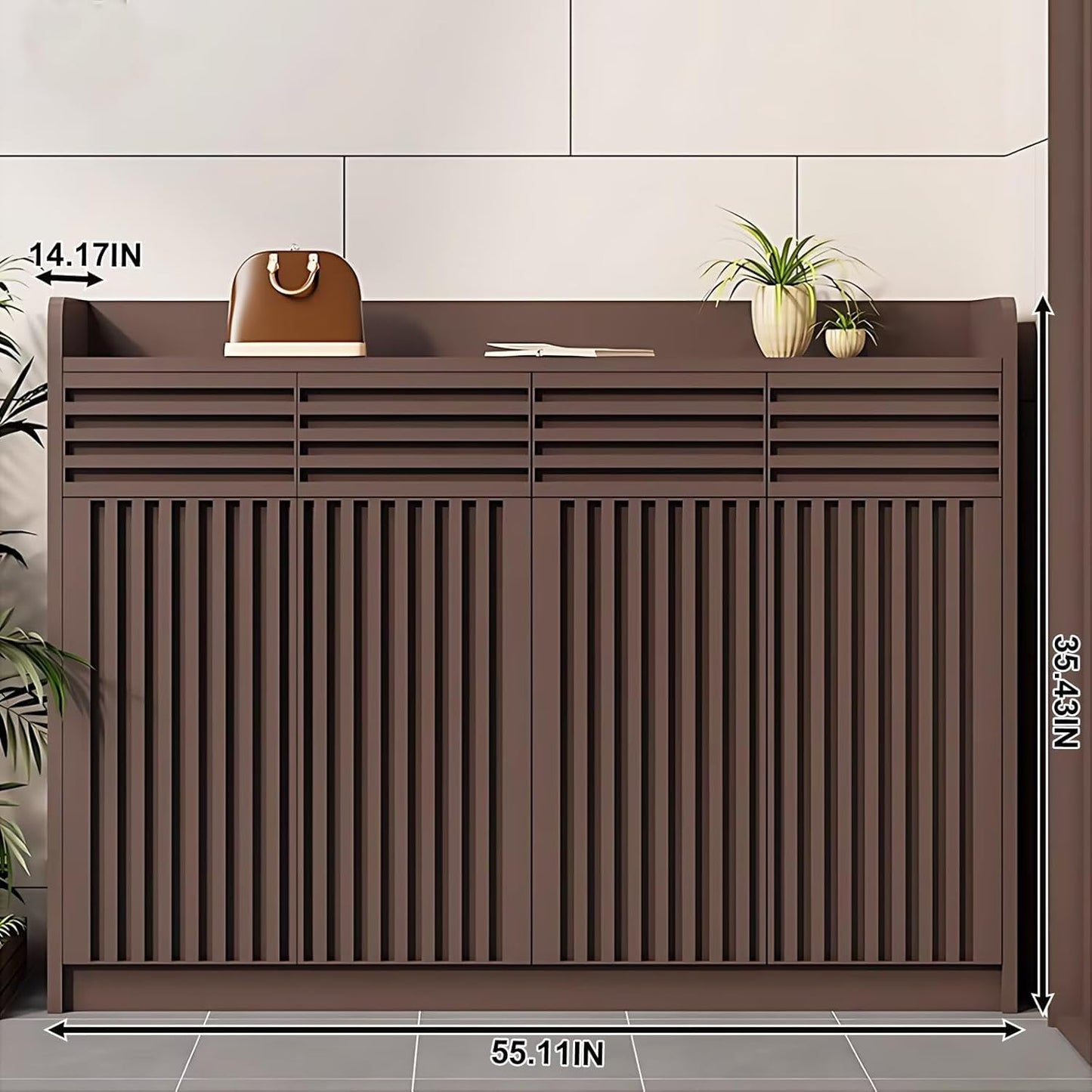 Aihm-Lon Waterproof Outdoor Storage Cabinets with Doors and Shelves 55.11"-70.86"